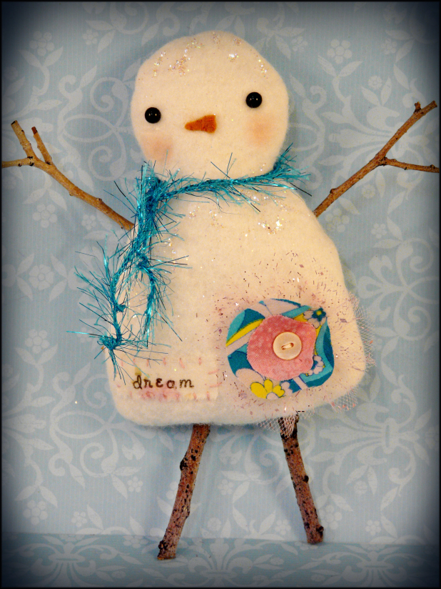 Christmas Wool Snowman Pattern - 2013 bowl filler ornaments ornies doll