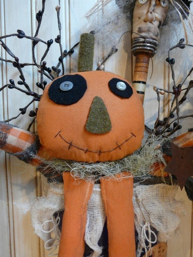 Witch's stocking halloween Pattern pumkpin man