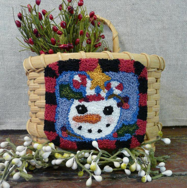 Mr winter Snowman Needle punch pattern