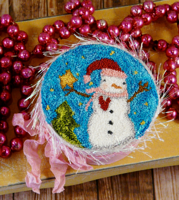Christmas snowman Punch needle Pattern