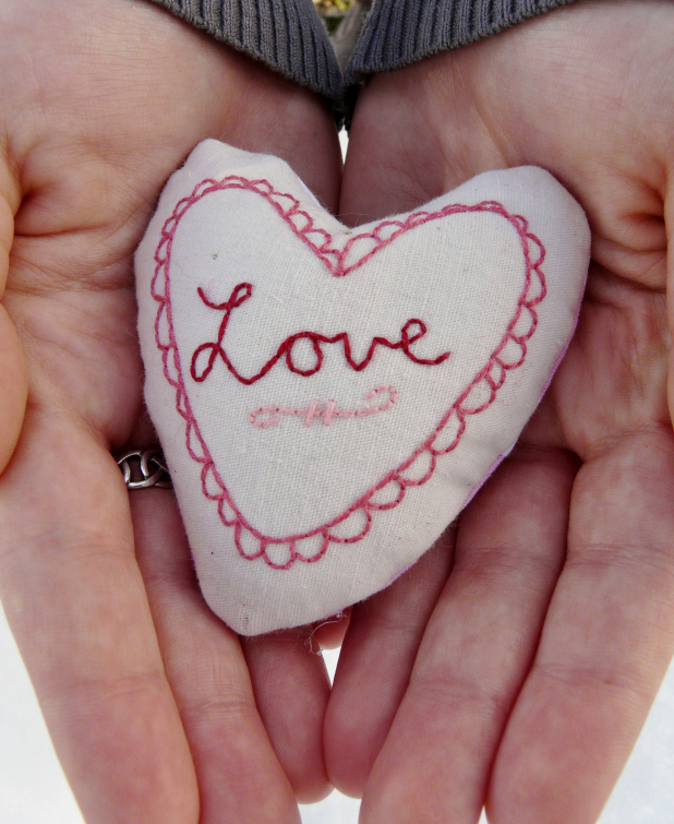 LOVE bunny cat flowers hearts ornament pattern