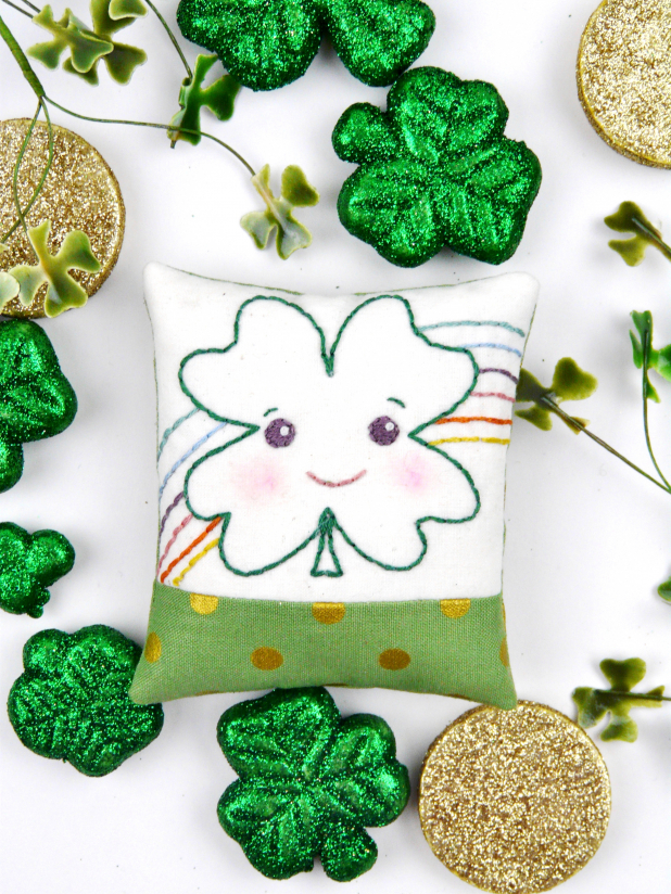 shamrock with rainbow ornament