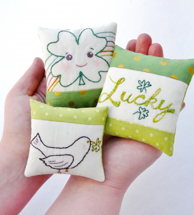 bird, shamrock and lucky ornament