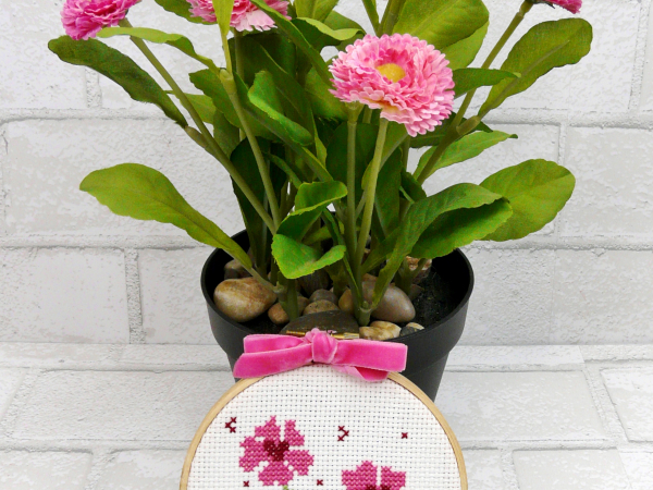 Valentine cross stitch 6 Pattern -  set hoop stitchery embroidery 448