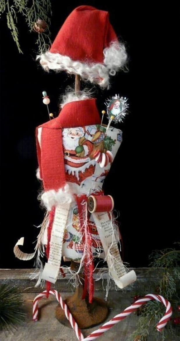 SANTA Mannequin pin keep pattern pin cushion dress form
