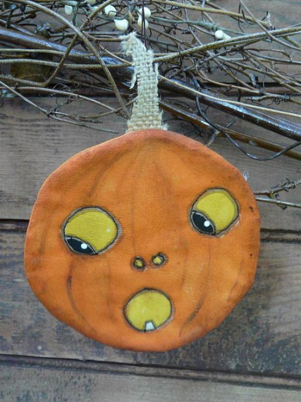 Halloween Boo Owl & Pumpkin ornaments swag pattern pumpkin