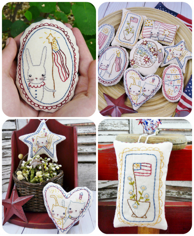 hand embroidery  independence day ornies design