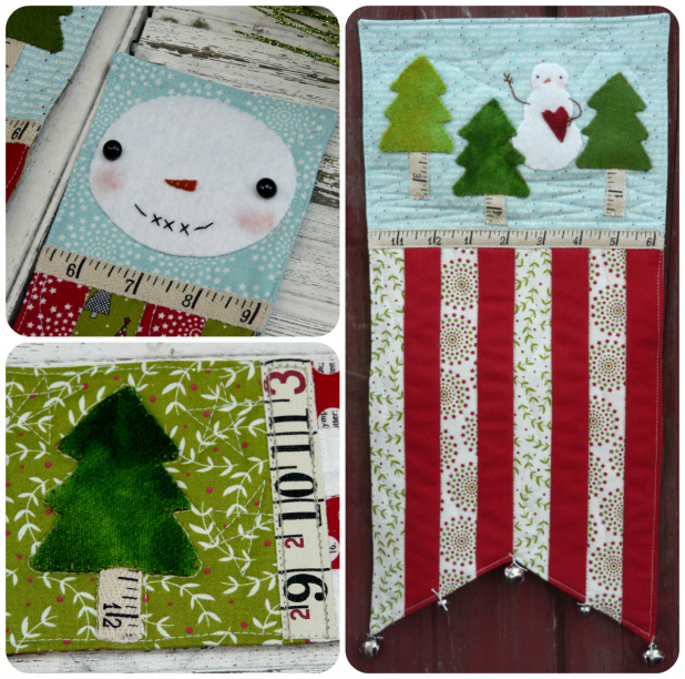 A vintage Christmas mini Quilts pattern snowman
