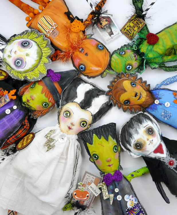 halloween art dolls