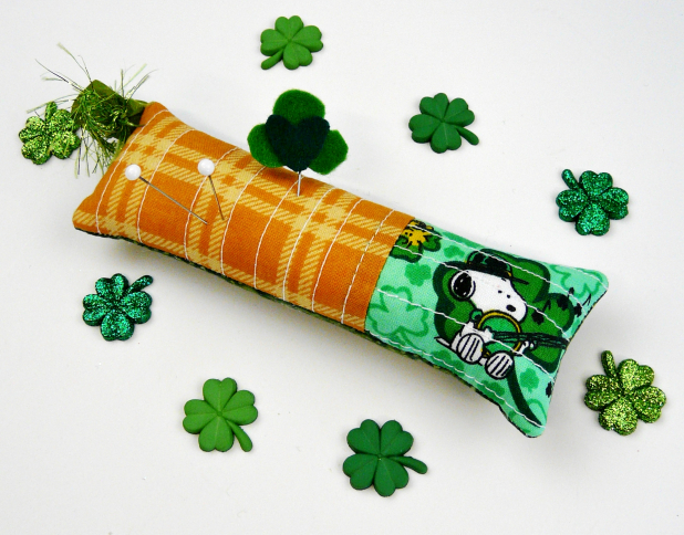 Snoopy st Patrick's day pincushion pattern