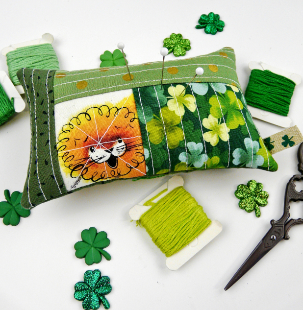 Lion st Patrick's day pincushion pattern