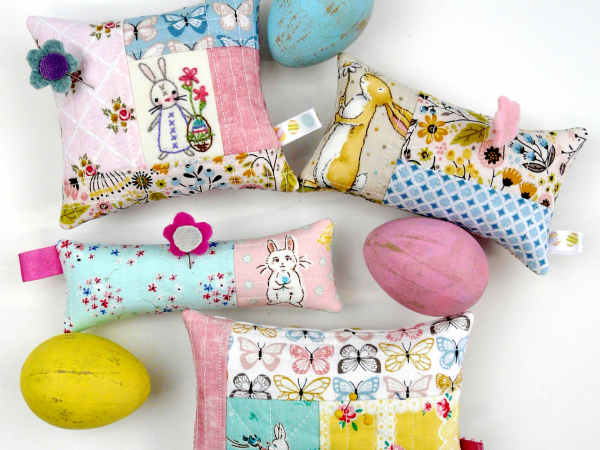 Easter bunny spring pincushions pattern