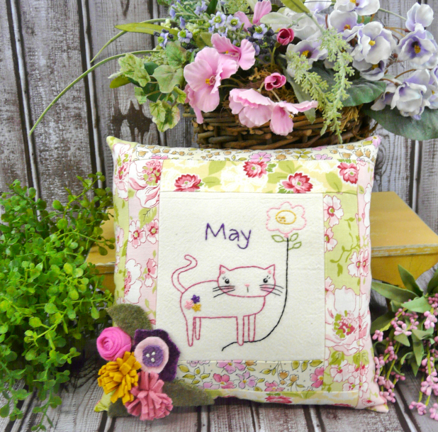 may month hand embroidery balloon pattern