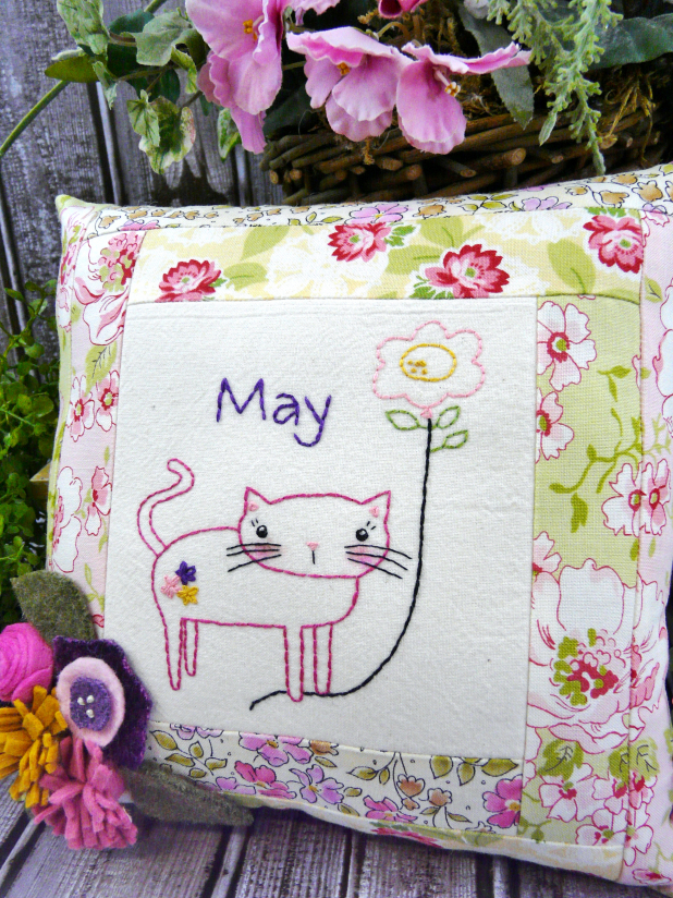 may month hand embroidery balloon pattern