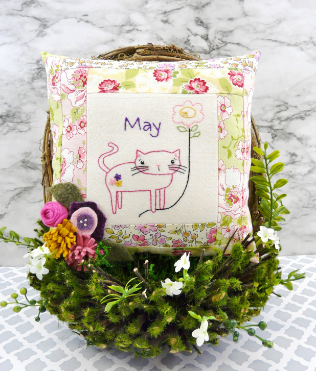 may month hand embroidery balloon pattern
