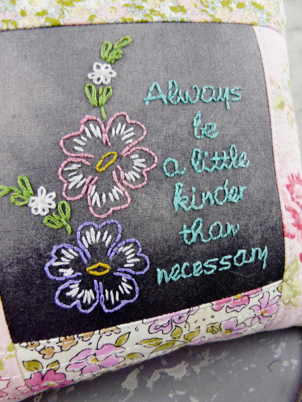 black chalk board fabric embroidery design