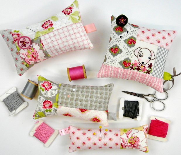 puppy dog hand embroidery pattern pincushion