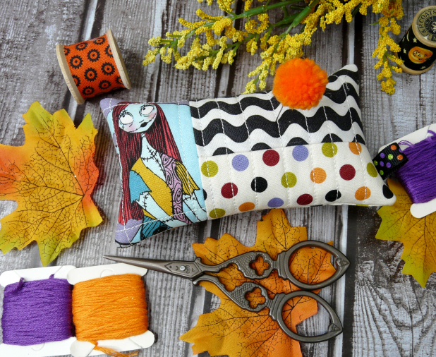 Halloween Pinnie- Embroidery & quilted pincushion pattern #421