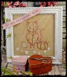 You are sew special to me kitty cat embroidery pattern #322