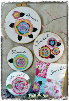 Home is the happiest place hoop art pattern