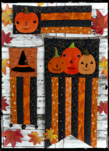 A vintage Halloween mini Quilts pattern 3 designs
