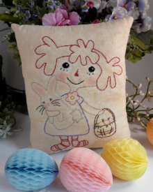 "Beautiful Spring" stitchery raggedy ann pattern Easter