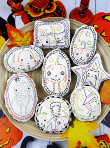 Halloween embroidery ornaments pattern