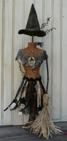 Witch Mannequin pin keep pin cushion dress form pattern