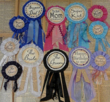 Special occasions pin badges & cake poke pattern