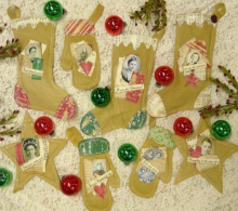 PRIMITIVE CHRISTMAS STOCKING, MITTENS, AND STARS PATTERN PRIMITIVE CHRISTMAS STOCKING, MITTENS, AND STARS PATTERN