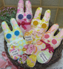 Egg-stra cute bunny rabbits doll & pins pattern