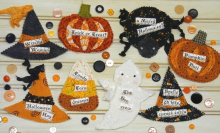 Halloween Party Pins & Ornament pattern