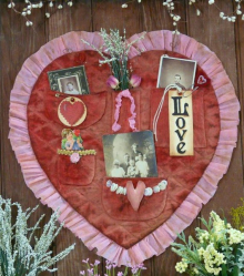 Vintage Valentine treasures pocket pattern 