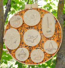 Mini Halloween Hoop embroidery 20 designs pattern