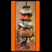 A Jolly halloween to you pattern A Jolly halloween to you pattern stack pumpkins banner