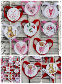 Valentine ornaments and banner pattern #350. Valentine ornaments and banner pattern #350 paper chenille stem