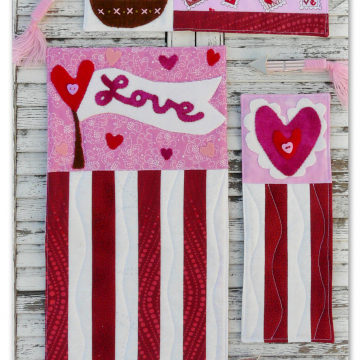 A vintage Valentine mini Quilts pattern
