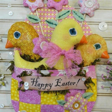 Happy Easter chicks & egg Pattern